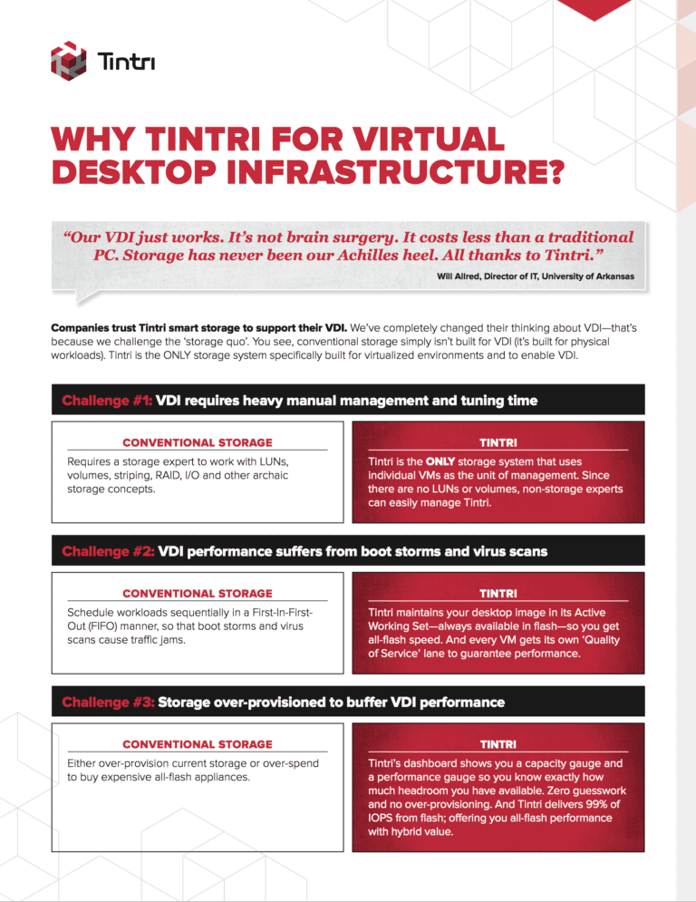 Why Tintri for VDI